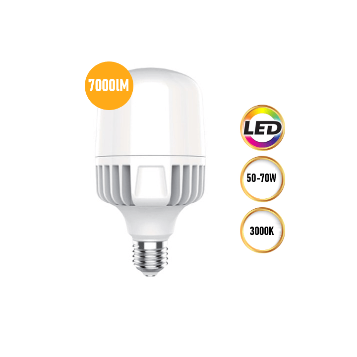 LAMPE LED MEGAMAN E40 50W - 70W 3000K HAUTE-PUISSANCE