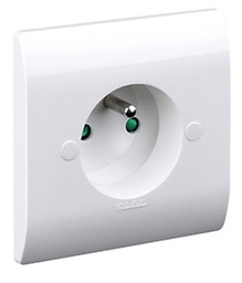 [060206/B] PRISE DE COURANT 2P +T ORIENT BLANC 